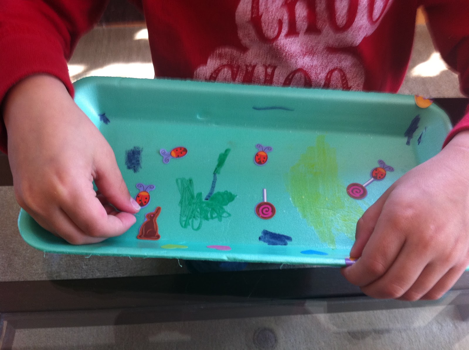 Fun Easter Craft with a Styrofoam Tray Jinxy Kids